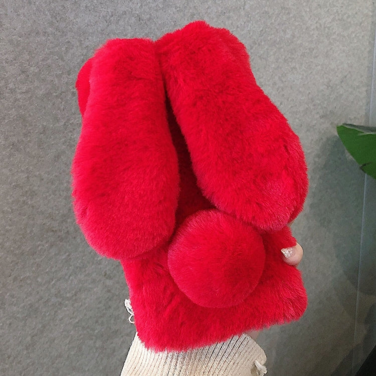 3D Cute Long-eared Rabbit Plush Full Coverage Phone Case