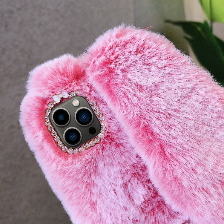 3D Cute Long-eared Rabbit Plush Full Coverage Phone Case