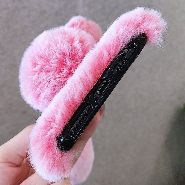 3D Cute Long-eared Rabbit Plush Full Coverage Phone Case