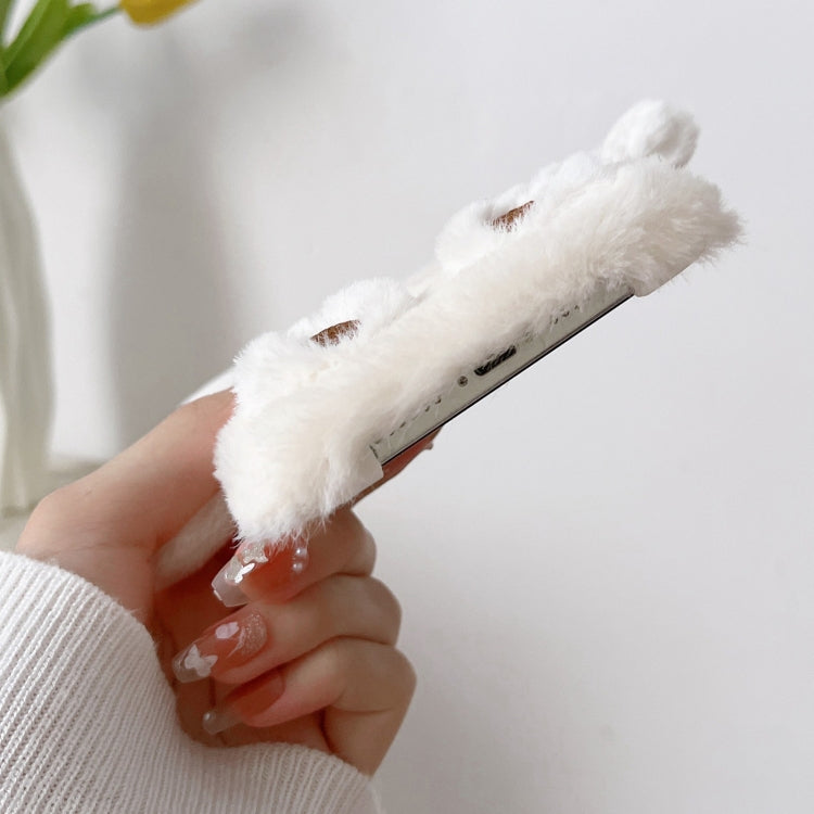 3D Smiling Little Bear Plush Phone Case, For iPhone 13 Pro Max, For iPhone 13 Pro, For iPhone 13, For iPhone 12, For iPhone 12 Pro Max, For iPhone 12 Pro