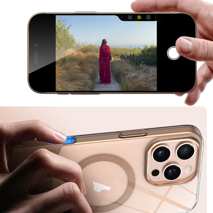 Slim Color Contrast MagSafe PC Transparent Phone Case, For iPhone 11 Pro Max, For iPhone 11