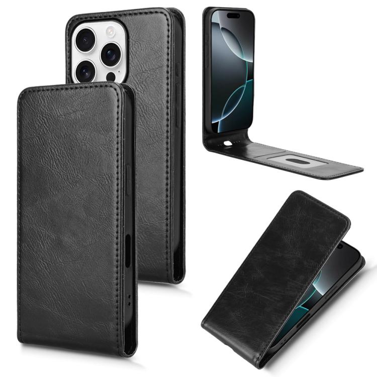 Magnetic Vertical Flip Leather Phone Case, For iPhone 16e, For iPhone 16 Pro Max, For iPhone 16 Pro, For iPhone 16 Plus, For iPhone 16, For iPhone 15 Pro