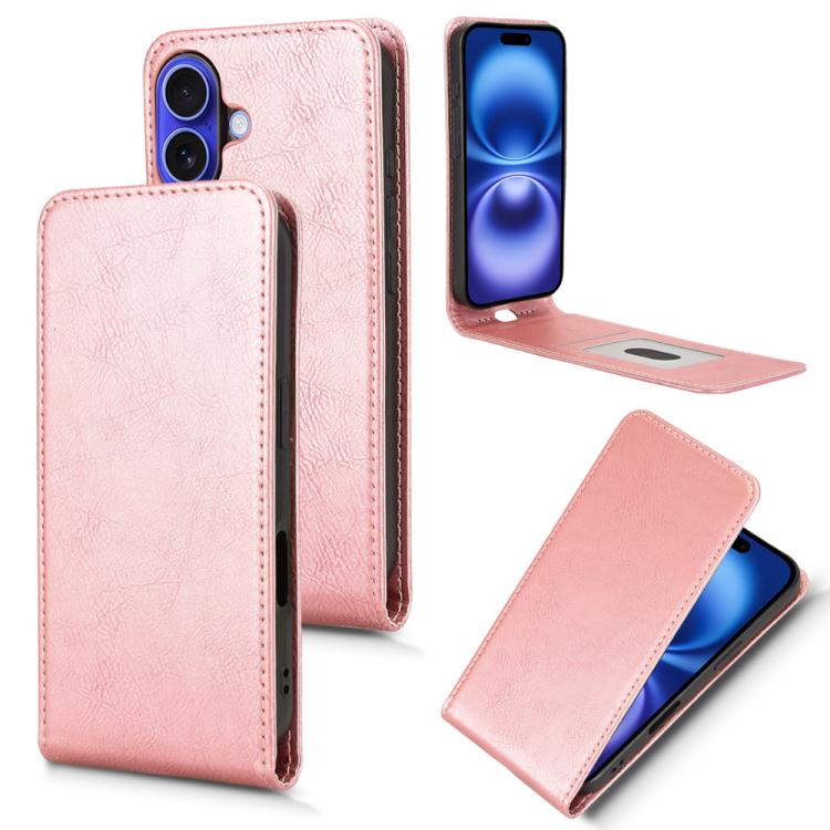 Magnetic Vertical Flip Leather Phone Case, For iPhone 16e, For iPhone 16 Pro Max, For iPhone 16 Pro, For iPhone 16 Plus, For iPhone 16, For iPhone 15 Pro