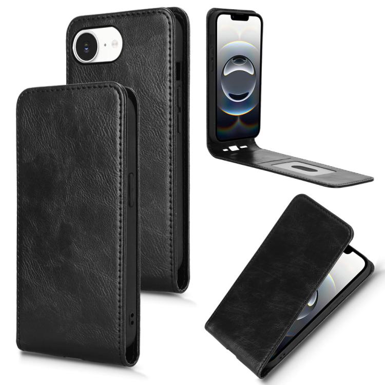 Magnetic Vertical Flip Leather Phone Case, For iPhone 16e, For iPhone 16 Pro Max, For iPhone 16 Pro, For iPhone 16 Plus, For iPhone 16, For iPhone 15 Pro
