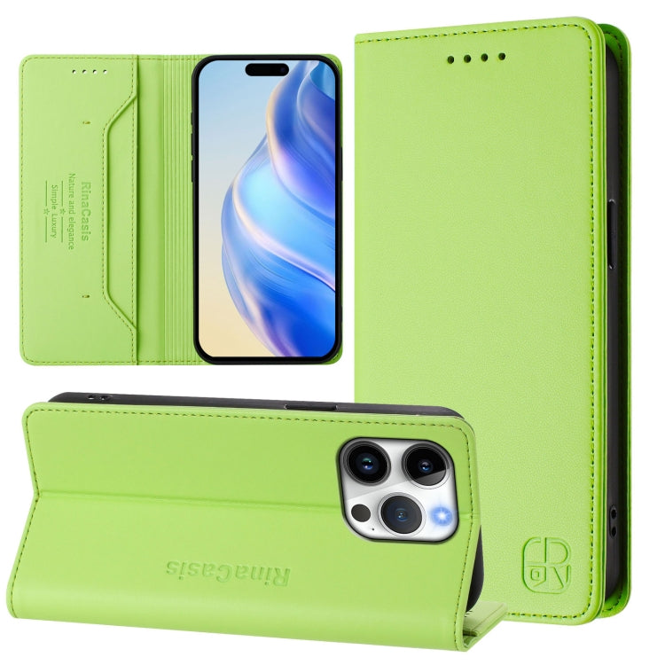 RC01 Dual-Folded Magnetic Suction RFID Leather Phone Case