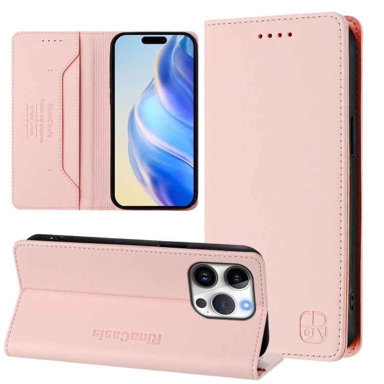 RC01 Dual-Folded Magnetic Suction RFID Leather Phone Case