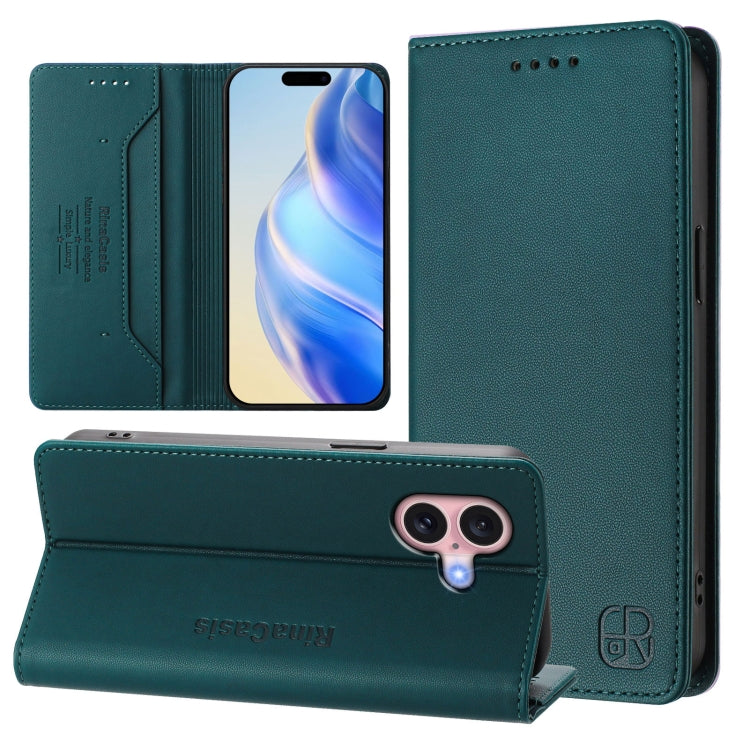 RC01 Dual-Folded Magnetic Suction RFID Leather Phone Case