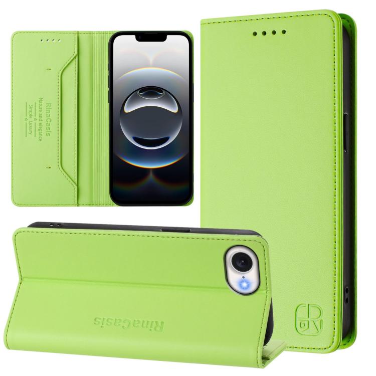 RC01 Dual-Folded Magnetic Suction RFID Leather Phone Case