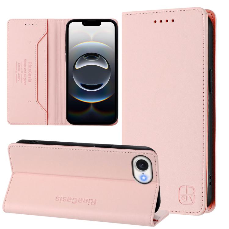 RC01 Dual-Folded Magnetic Suction RFID Leather Phone Case
