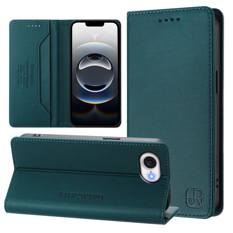 RC01 Dual-Folded Magnetic Suction RFID Leather Phone Case