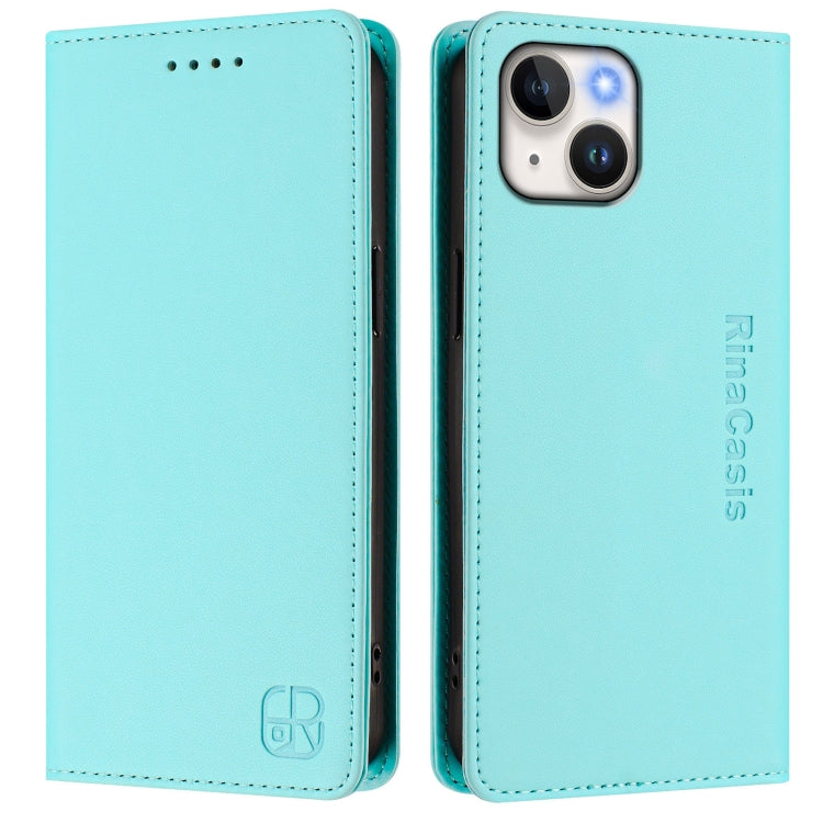 RC01 Dual-Folded Magnetic Suction RFID Leather Phone Case