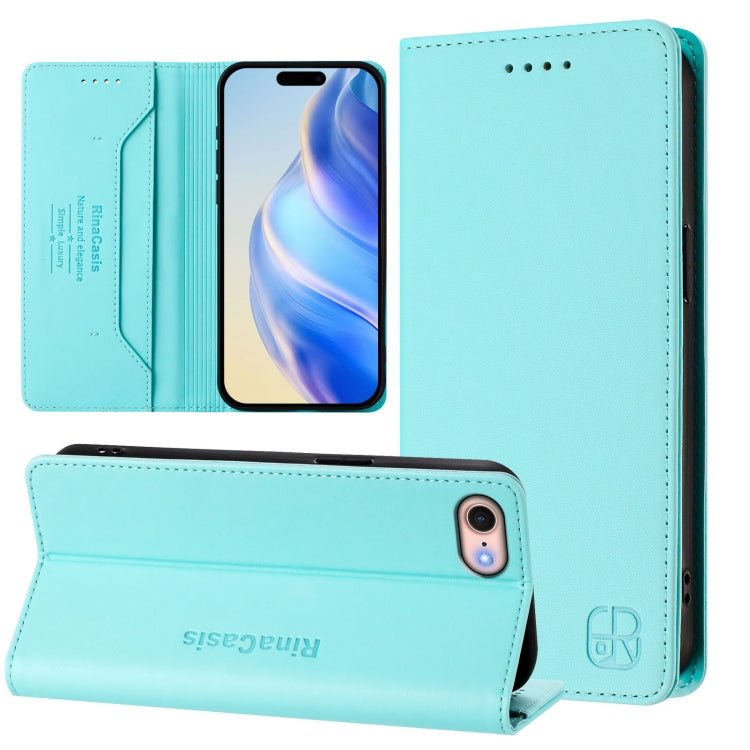 RC01 Dual-Folded Magnetic Suction RFID Leather Phone Case