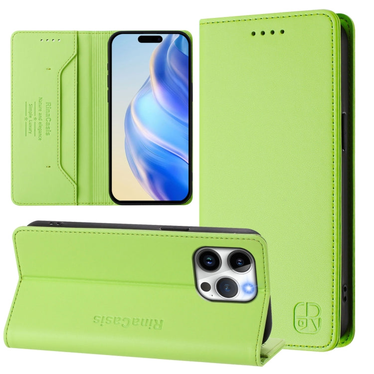 RC01 Dual-Folded Magnetic Suction RFID Leather Phone Case, For iPhone 13 Pro, For iPhone 13 mini, For iPhone 12 / 12 Pro, For iPhone 12 Pro Max