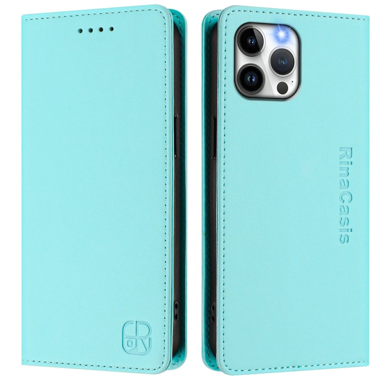 RC01 Dual-Folded Magnetic Suction RFID Leather Phone Case