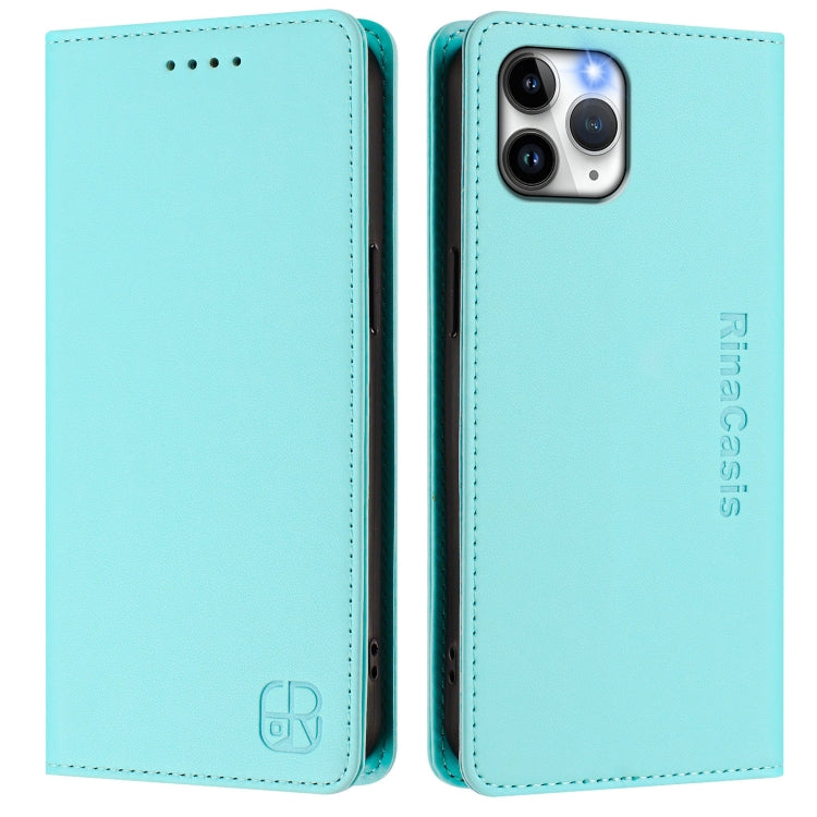 RC01 Dual-Folded Magnetic Suction RFID Leather Phone Case
