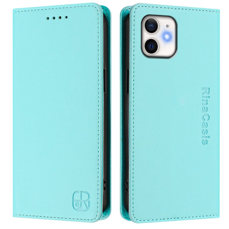 RC01 Dual-Folded Magnetic Suction RFID Leather Phone Case