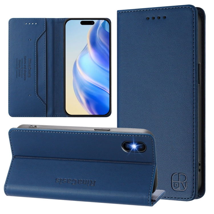 RC01 Dual-Folded Magnetic Suction RFID Leather Phone Case