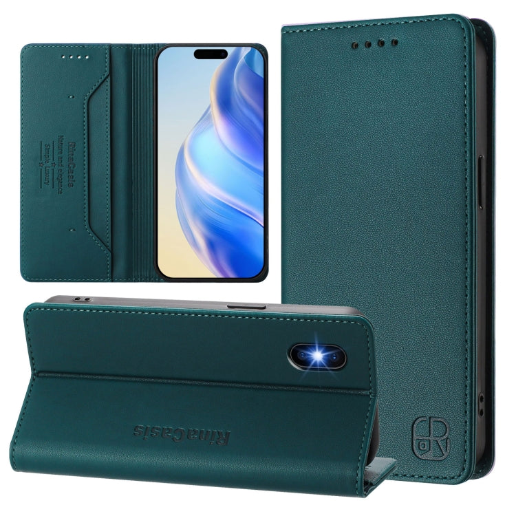 RC01 Dual-Folded Magnetic Suction RFID Leather Phone Case