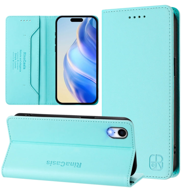 RC01 Dual-Folded Magnetic Suction RFID Leather Phone Case