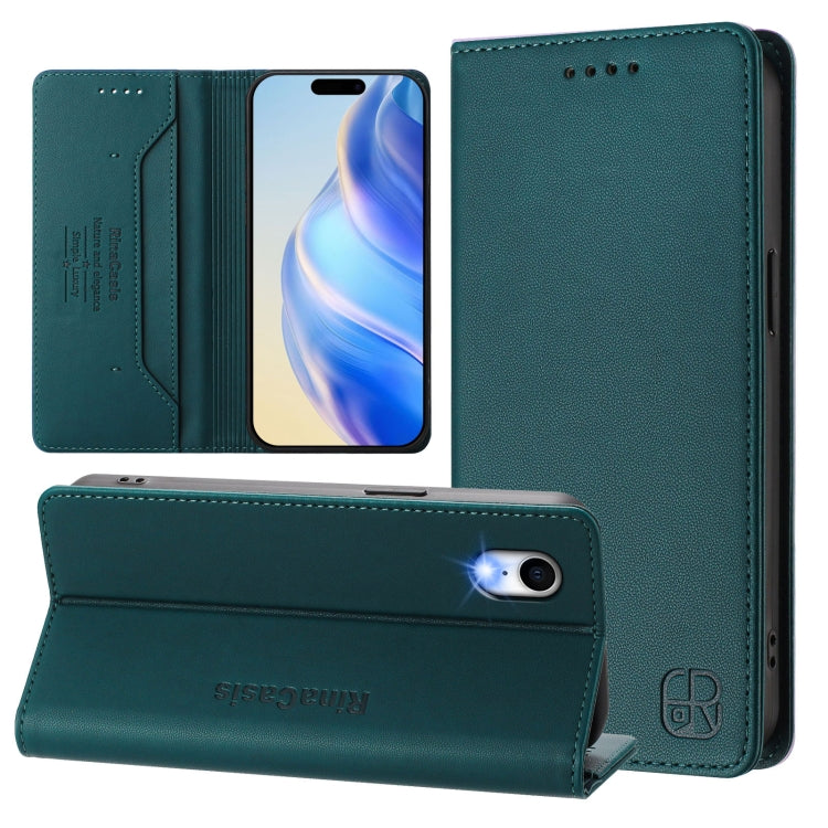 RC01 Dual-Folded Magnetic Suction RFID Leather Phone Case