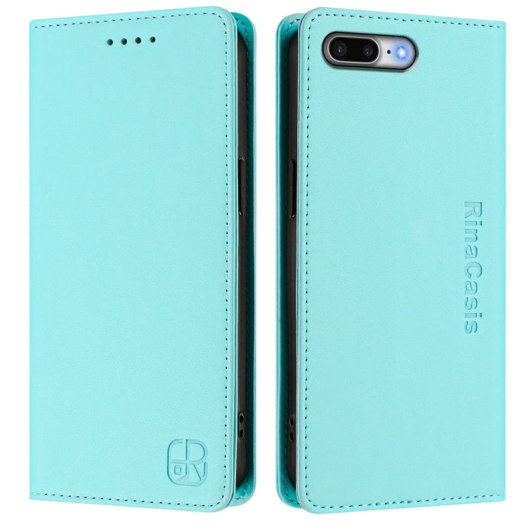 RC01 Dual-Folded Magnetic Suction RFID Leather Phone Case