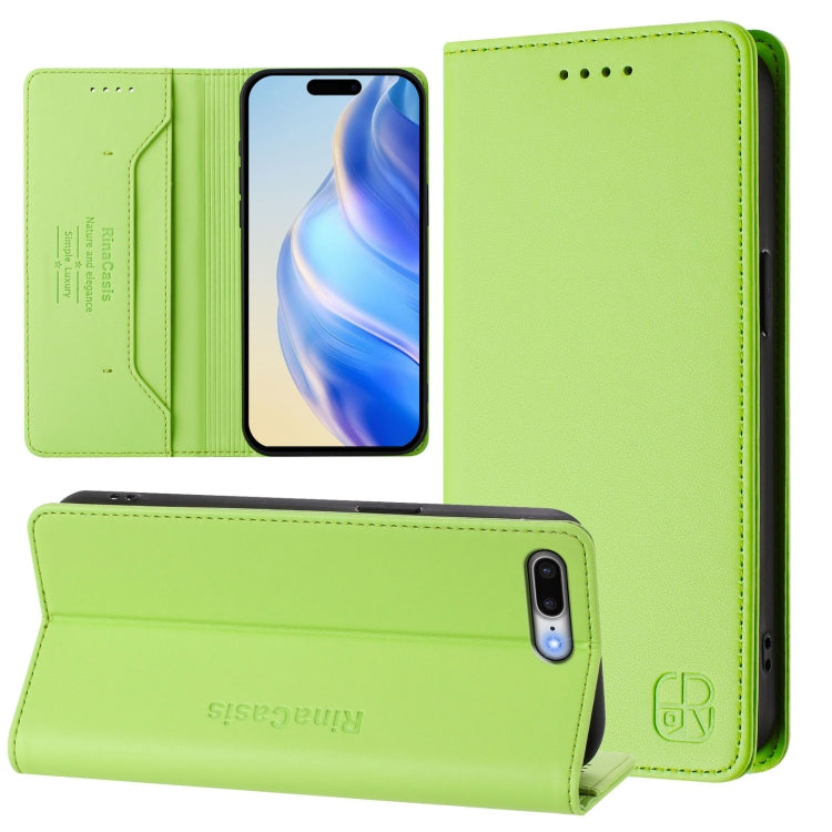 RC01 Dual-Folded Magnetic Suction RFID Leather Phone Case