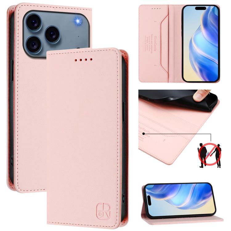 RC01 Dual-Folded Magnetic Suction RFID Leather Phone Case
