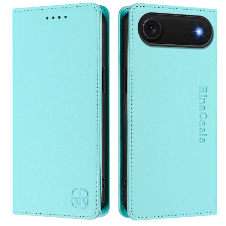 RC01 Dual-Folded Magnetic Suction RFID Leather Phone Case