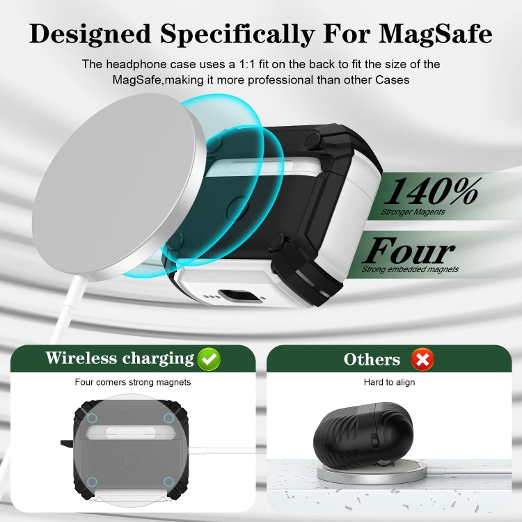 Two Color MagSafe Magnetic Holder Earphone Case, For AirPods Pro