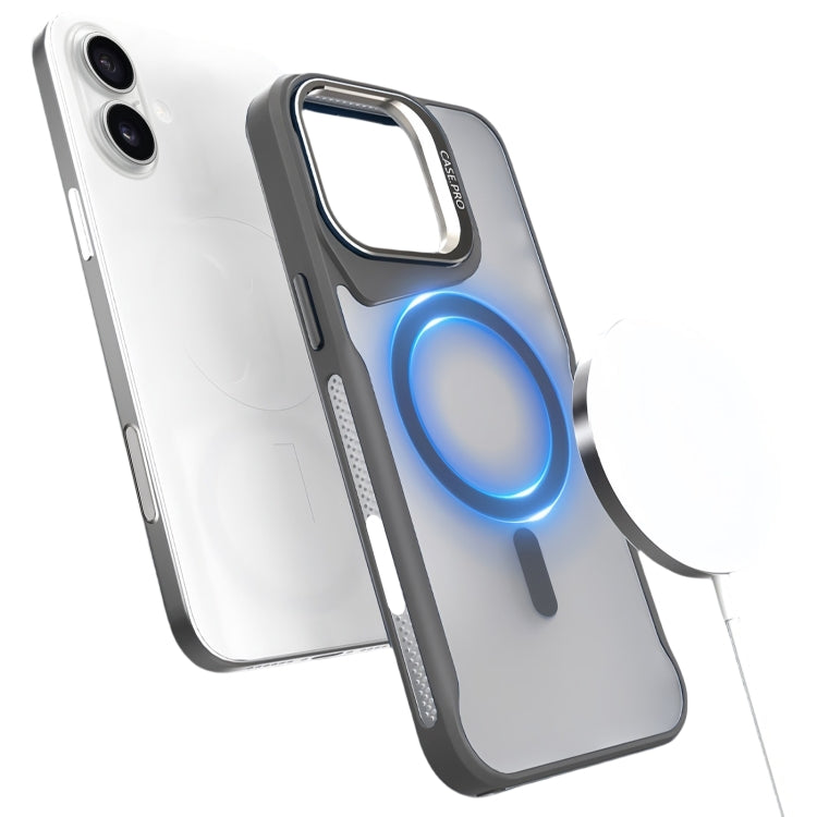 Metal Bracket MagSafe Magnetic Phone Case, For iPhone 16 Pro Max, For iPhone 16 Pro, For iPhone 16 Plus, For iPhone 16, For iPhone 15 Pro Max, For iPhone 15 Pro