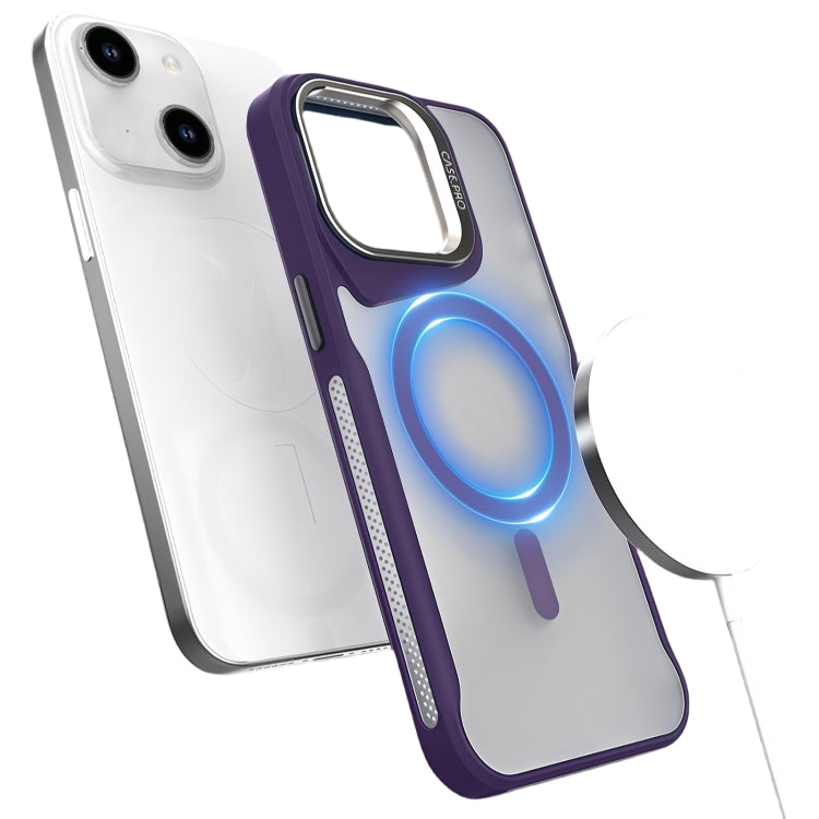 Metal Bracket MagSafe Magnetic Phone Case, For iPhone 15 Plus / 14 Plus, For iPhone 15, For iPhone 14 / 13, For iPhone 14 Pro, For iPhone 14 Pro Max, For iPhone 13 Pro Max / 12 Pro Max