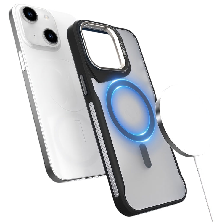 Metal Bracket MagSafe Magnetic Phone Case, For iPhone 15 Plus / 14 Plus, For iPhone 15, For iPhone 14 / 13, For iPhone 14 Pro, For iPhone 14 Pro Max, For iPhone 13 Pro Max / 12 Pro Max