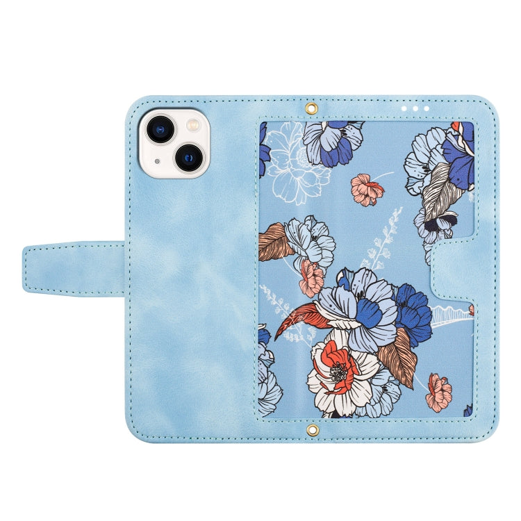 Floral Pattern Leather Phone Case with Lanyard, For iPhone 13 Pro, For iPhone 13, For iPhone 13 mini, For iPhone 12 / 12 Pro, For iPhone 12 Pro Max