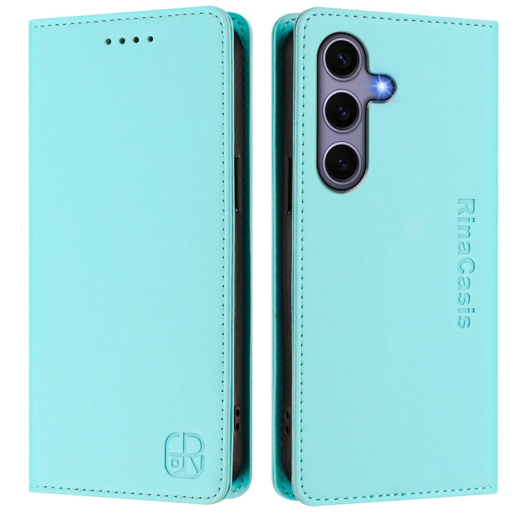 RC01 Dual-Folded Magnetic Suction RFID Leather Phone Case