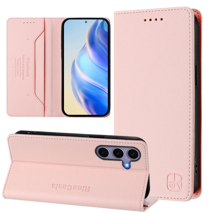 RC01 Dual-Folded Magnetic Suction RFID Leather Phone Case