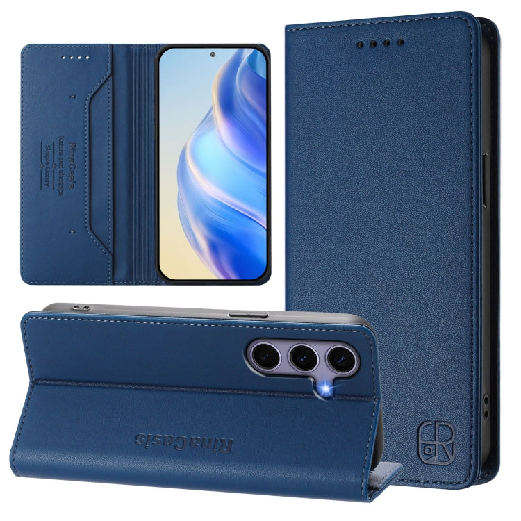 RC01 Dual-Folded Magnetic Suction RFID Leather Phone Case