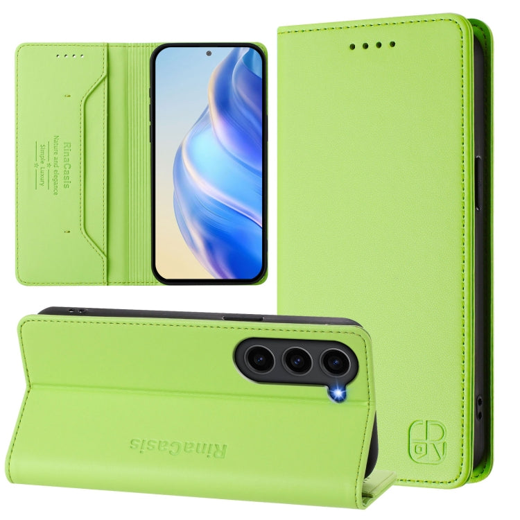 RC01 Dual-Folded Magnetic Suction RFID Leather Phone Case