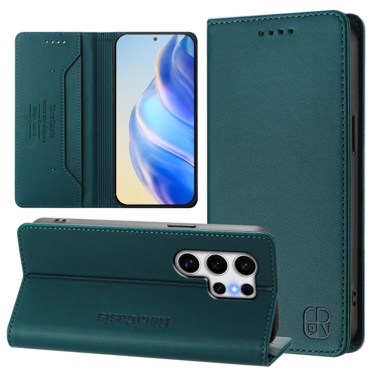 RC01 Dual-Folded Magnetic Suction RFID Leather Phone Case