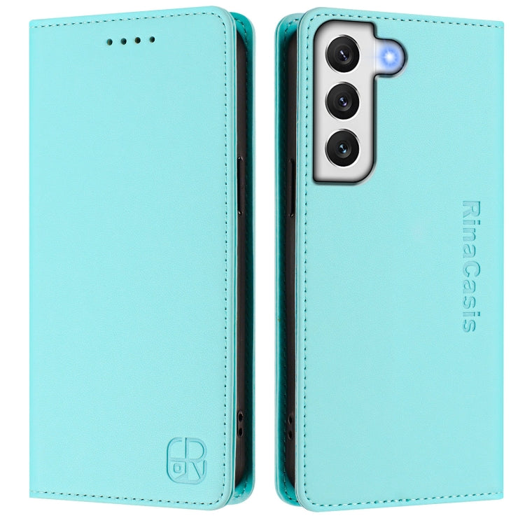 RC01 Dual-Folded Magnetic Suction RFID Leather Phone Case