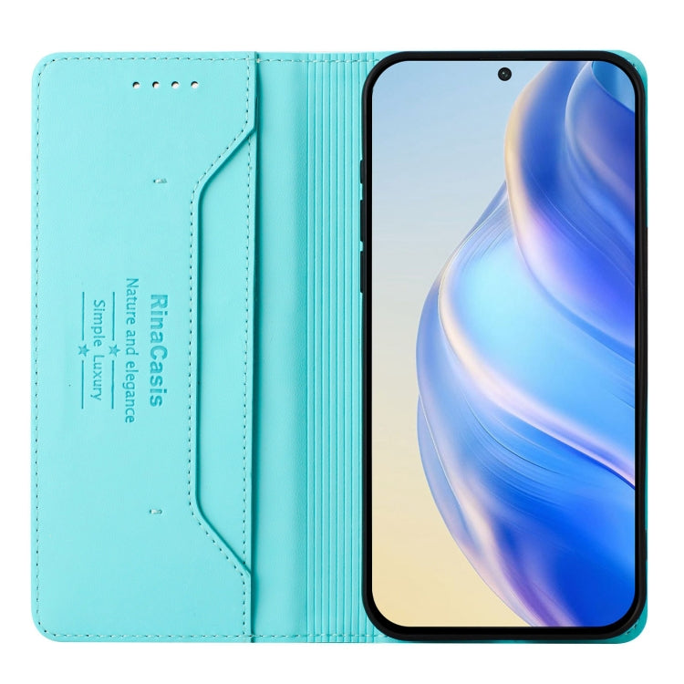 RC01 Dual-Folded Magnetic Suction RFID Leather Phone Case