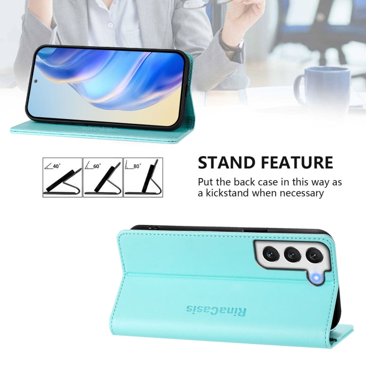 RC01 Dual-Folded Magnetic Suction RFID Leather Phone Case
