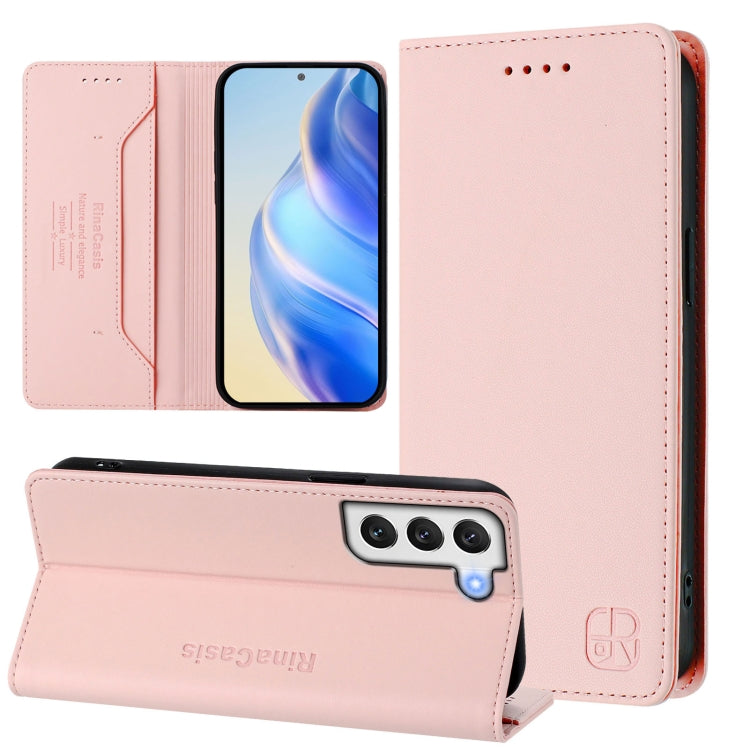 RC01 Dual-Folded Magnetic Suction RFID Leather Phone Case