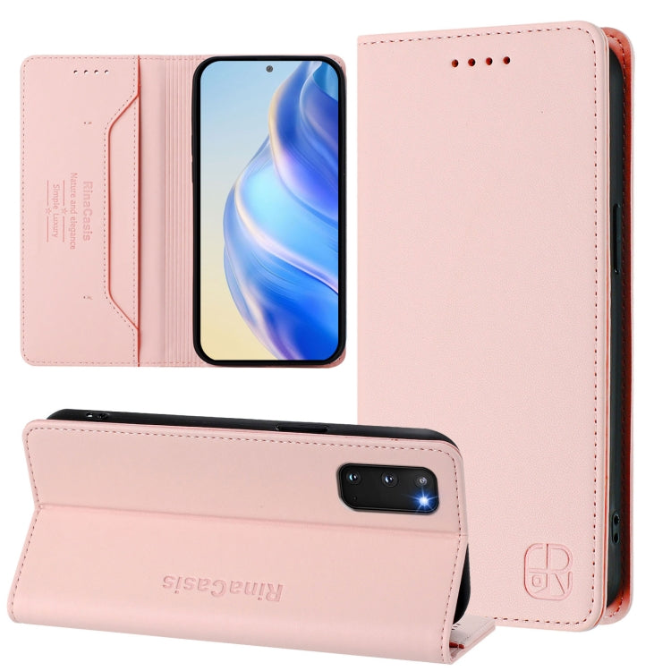 RC01 Dual-Folded Magnetic Suction RFID Leather Phone Case