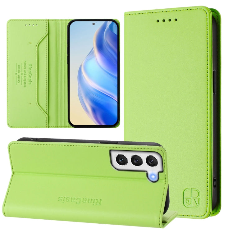 RC01 Dual-Folded Magnetic Suction RFID Leather Phone Case