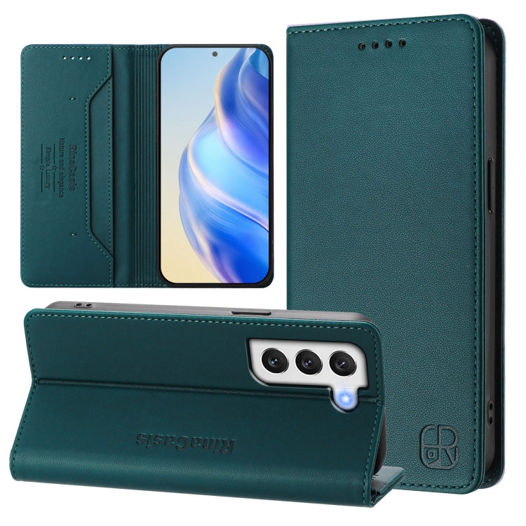 RC01 Dual-Folded Magnetic Suction RFID Leather Phone Case