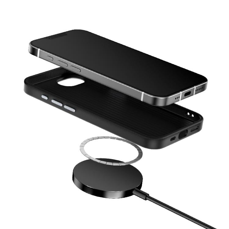 ABEEL C Carbon Fiber Series 6D Micro Relief MagSafe Phone Case