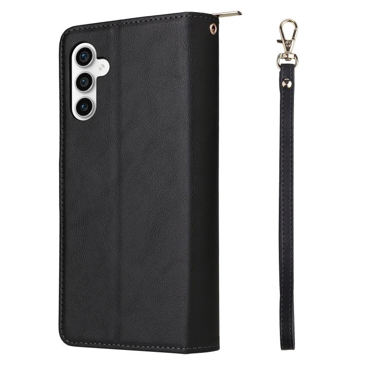 9-Card Slots Zipper Wallet Bag Leather Phone Case, For Samsung Galaxy S25 FE 5G, For Samsung Galaxy S25 Edge 5G, For Samsung Galaxy S25 5G, For Samsung Galaxy S25+ 5G