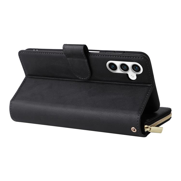9-Card Slots Zipper Wallet Bag Leather Phone Case, For Samsung Galaxy S25 FE 5G, For Samsung Galaxy S25 Edge 5G, For Samsung Galaxy S25 5G, For Samsung Galaxy S25+ 5G