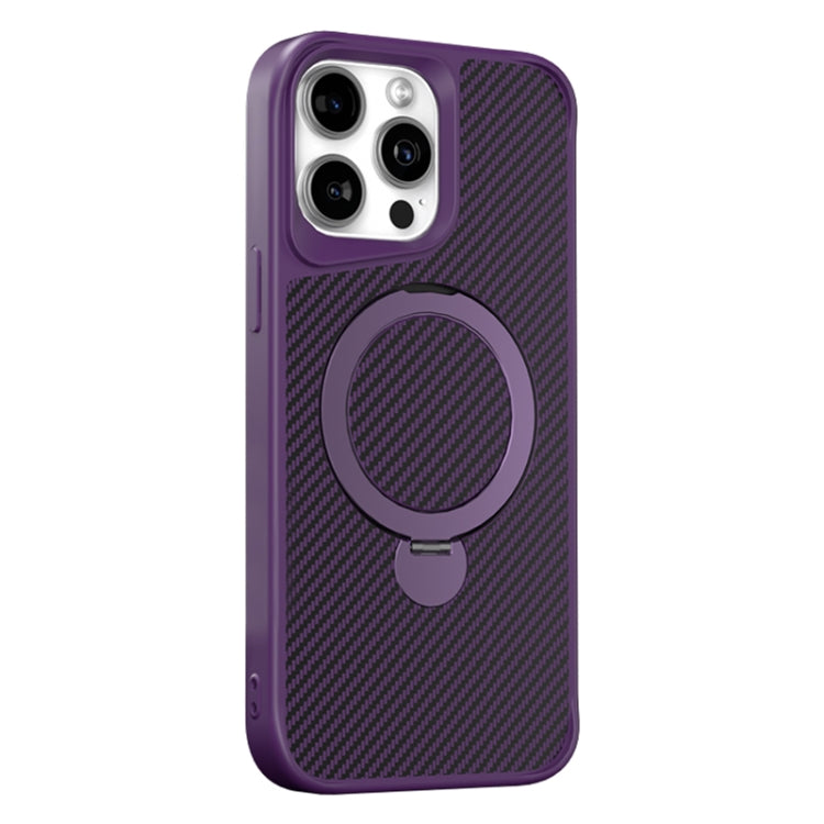 Carbon Fiber Texture 360 MagSafe Holder Phone Case