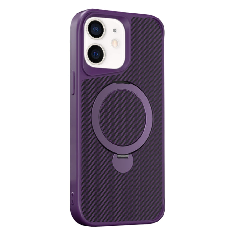 Carbon Fiber Texture 360 MagSafe Holder Phone Case